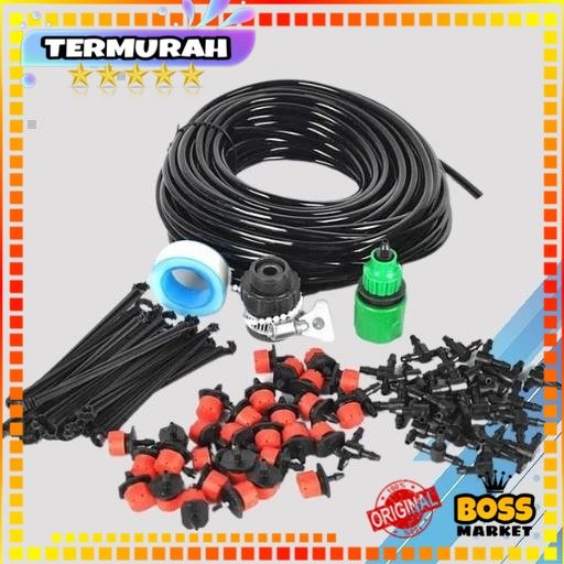 Peralatan Set Irigasi Air Taman Garden Watering Kit / Set Irigasi Misting Tanaman Tetes Selang Otoma