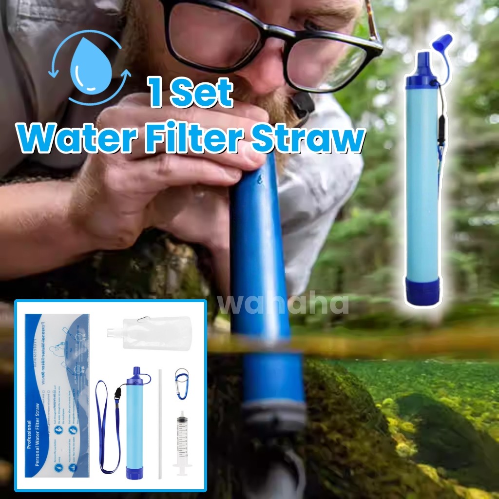 [COD]1 Set Filter Air Minum Portable Outdoor/Water Filter Straw Personal Filter Air Filter Air Darur