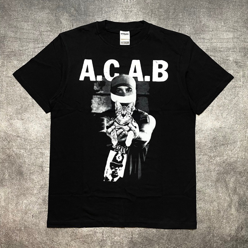 <Kaos Casual> Tshirt Grimloc - CATS ACAB