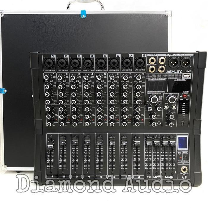 Mixer Audio Ashley Lm8 Bluetooth Usb Original Mixing Lm 8 Channel Free
