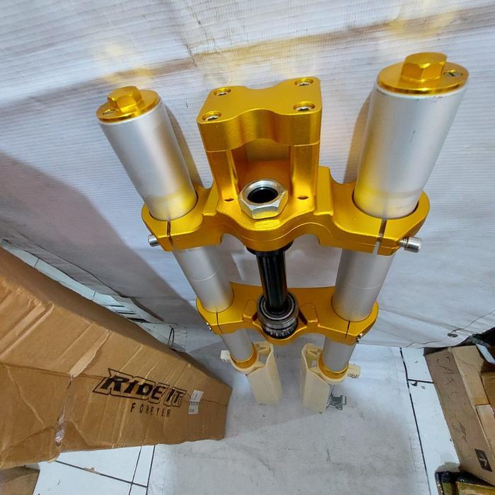 Shock Depan Ride it KLX USD Upsedowen KLX Sgitiga Injek Original Ride Motorcycle - Silver