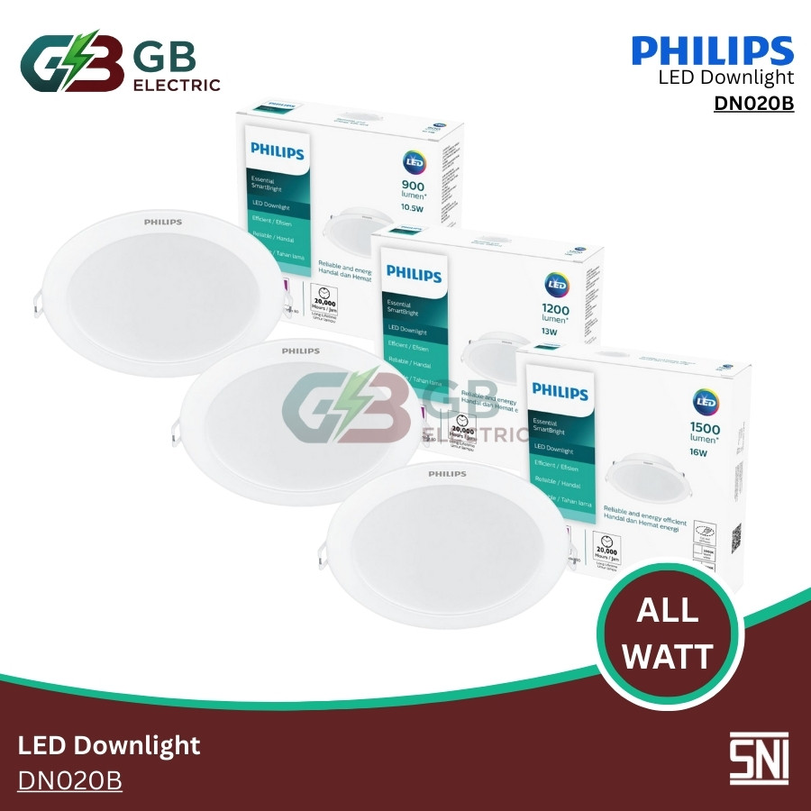 PHILIPS Lampu Downlight LED DN020B 4.5W 10.5W 13W 16W 20 Watt ORIGINAL