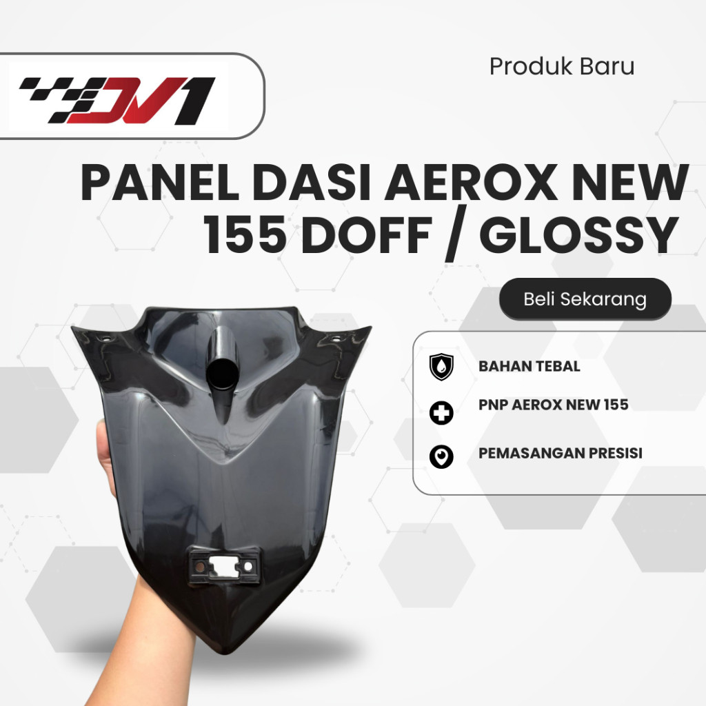 COD PANEL DASI BODY DEPAN YAMAHA AEROX NEW 155 HITAM DOFF / GLOSSY