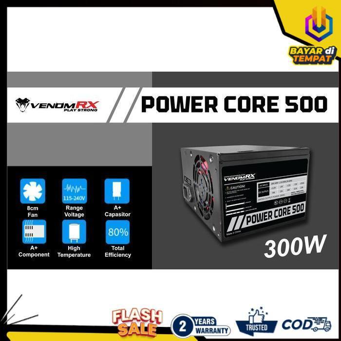 Power Supply PSU Powercore 500 VenomRX 300Watt / PSU 300 Watt Venom RX | UT COMP - Utama Computer