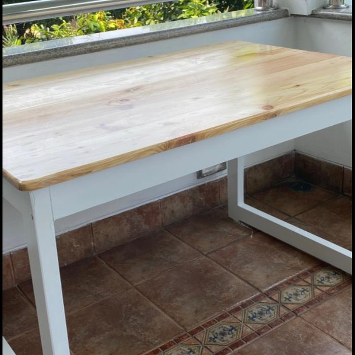 MEJA KERJA, MEJA KOMPUTER, MEJA BELAJAR 100X60X75 KAKI PUTIH - NTRALKAKI PUTIH, 50x100x75