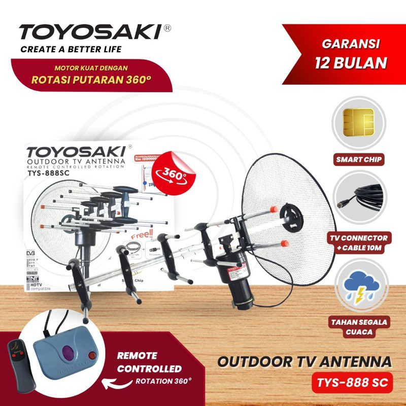 antena tv digital toyosaki outdoor 888sc / antena tv digital toyosaki 888sc