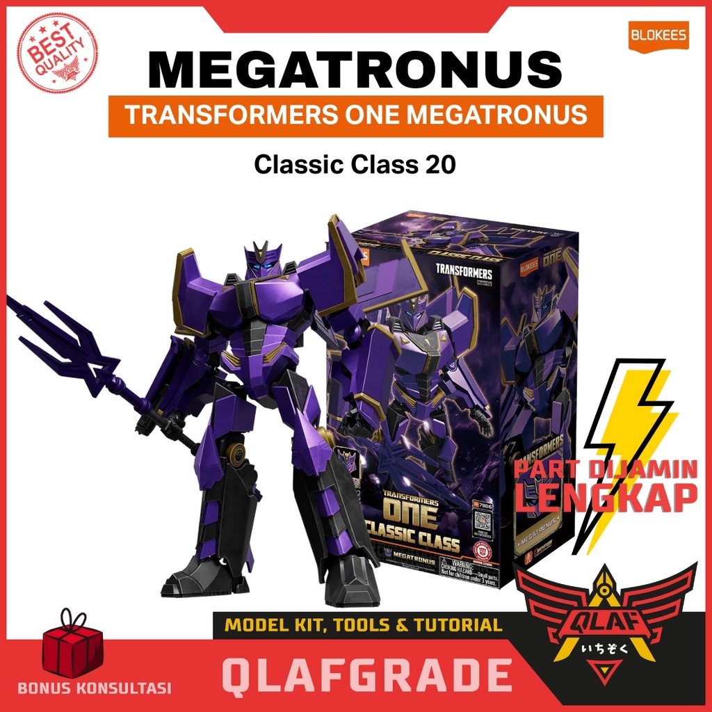 Blokees Megatronus Transformers One Megatronus Classic Class 20 - model kit action figure mainan rob