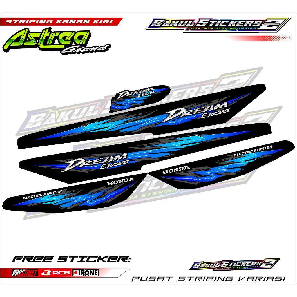 STRIPING VARIASI HONDA ASTREA GRAND / STICKER LIST VARIASI MOTOR HONDA ASTREA GRAND
