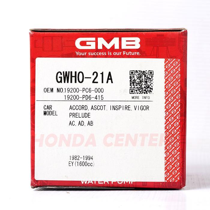 Water pump pompa air mesin mobil honda accord 1984 1985 JAPAN - GMB JAPAN Berkinerja