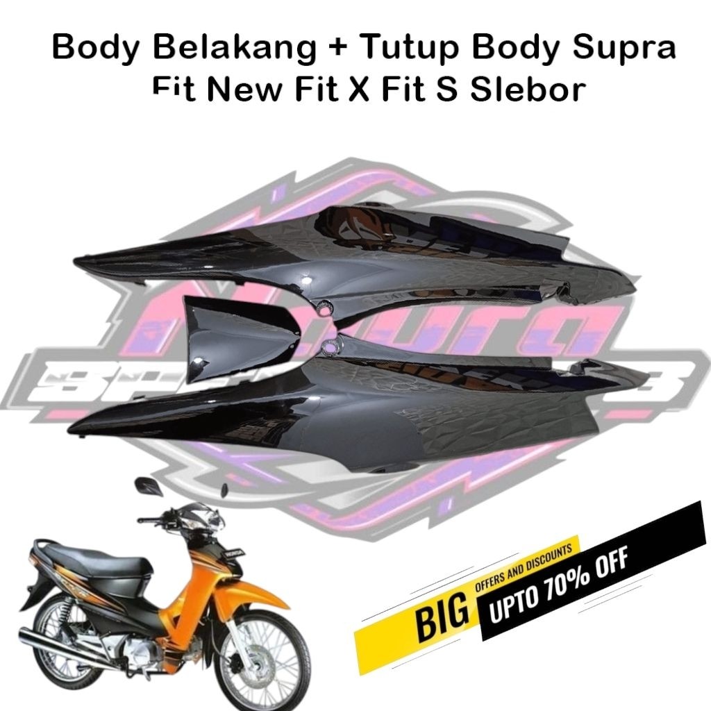 Body Belakang Kanan Kiri Motor Supra fit New / body Supra / Body belakang fit new (COD)