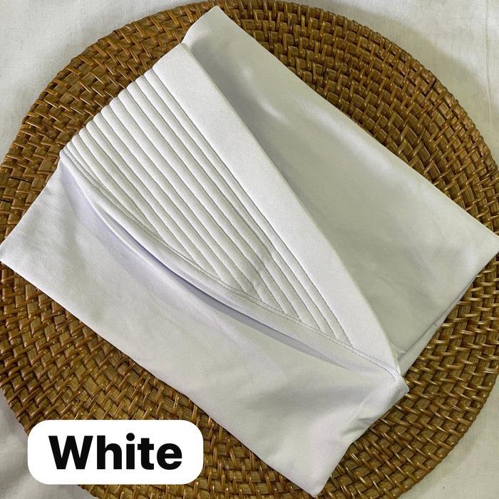 HIJAB BERGO SPORT M JERSEY/HIJAB INSTAN BERGO PET TEBAL M JERSEY - Putih, M