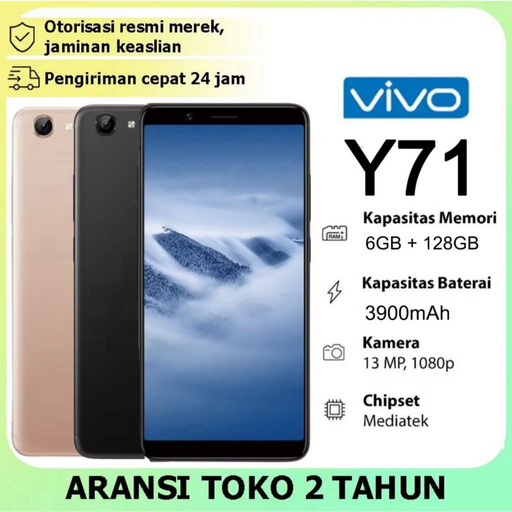 [COD] HANDPHONE VIVO Y71 RAM 6/128GB 4G Android Garansi 1 Tahun