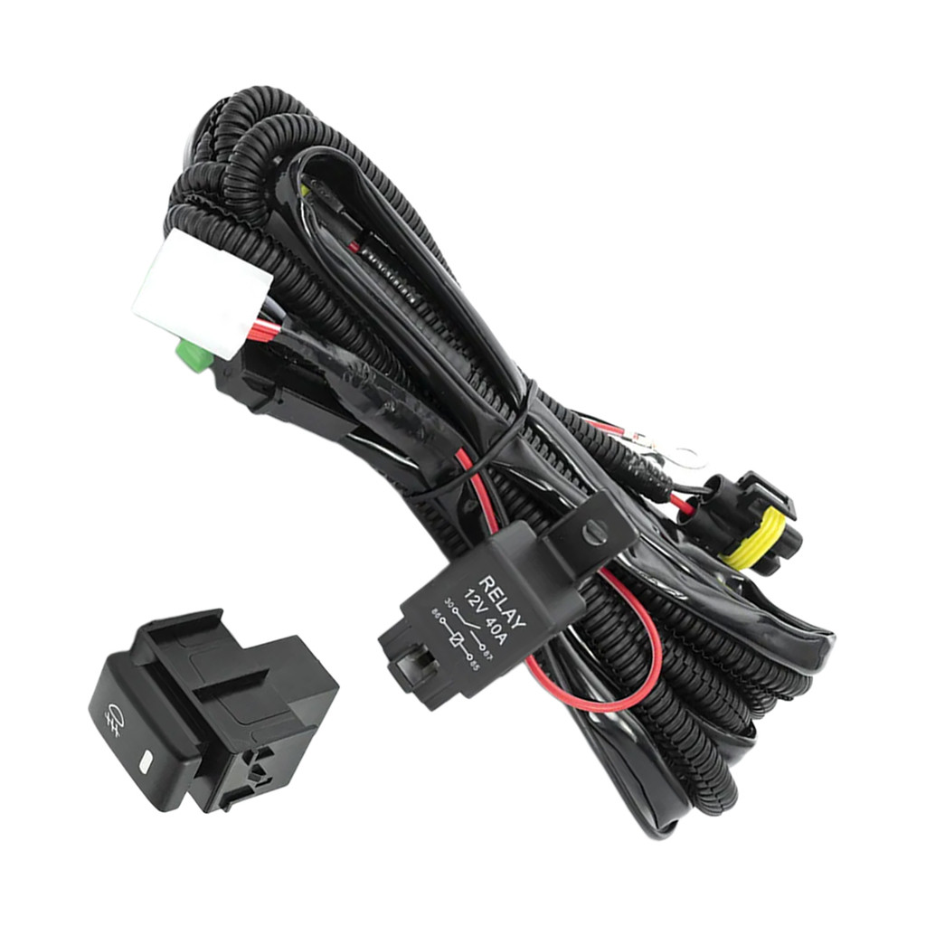 H8 H11 880 881 Fog Light Lamp Wiring Harness 40A Relay Switch Socket 12V Fit for Nissan Titan Fronti