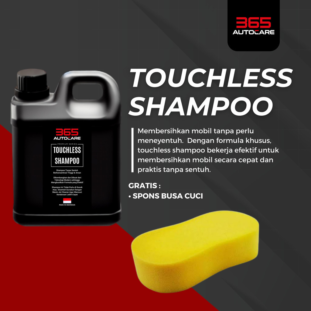 (1Liter) Touchless Shampoo Cuci Tanpa Sentuh Mobil & Motor – Sabun Cuci Tanpa Sentuh, Lebih Cepat & 
