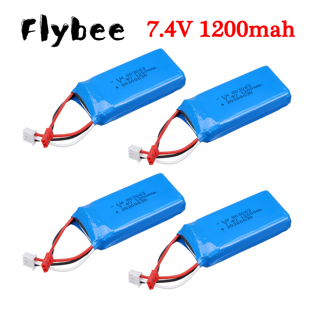 7.4V 1200mAh Lipo Battery For WLtoys V262 V333 V353B V666 Q212 RC Quadcopter Toys 7.4 V 1200 mAh 2S 