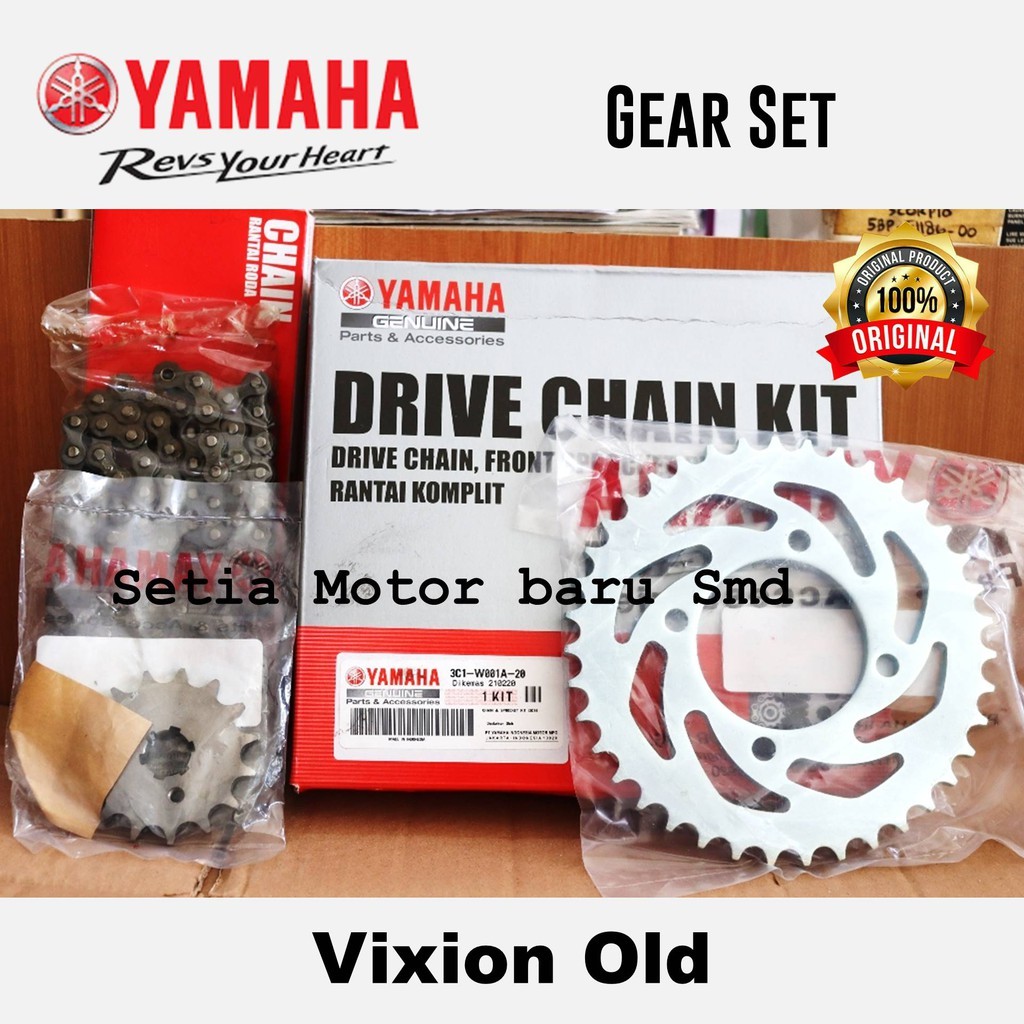 Yamaha Gear Gir Rantai Set Motor Vixion Old 3C1 Asli Yamaha