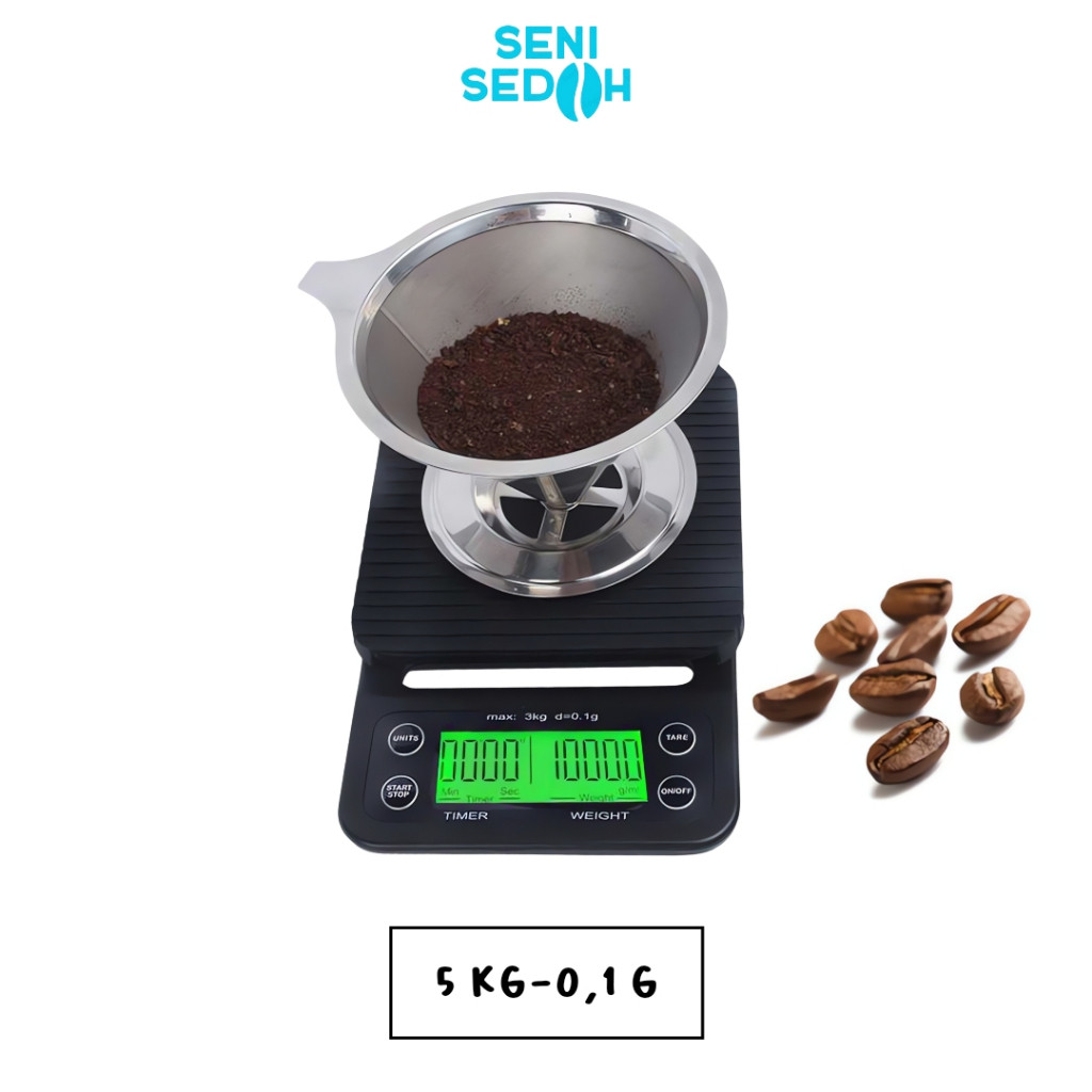 Taffware Timbangan Digital Dapur Coffee Timer Scale