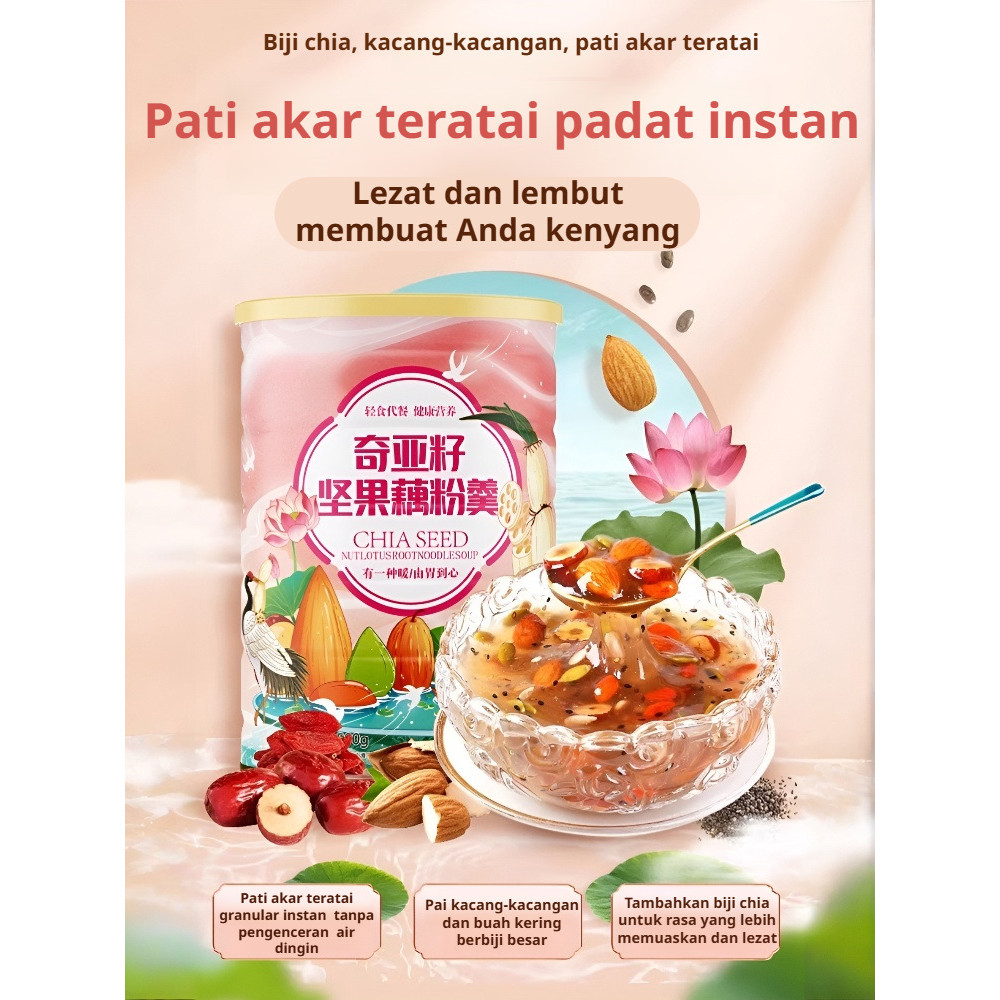 Serat Tinggi & Alami Serat Tinggi & Alami Bubur Chia Seed Kacang Bubuk Akar Teratai SL - Chia Seed/K