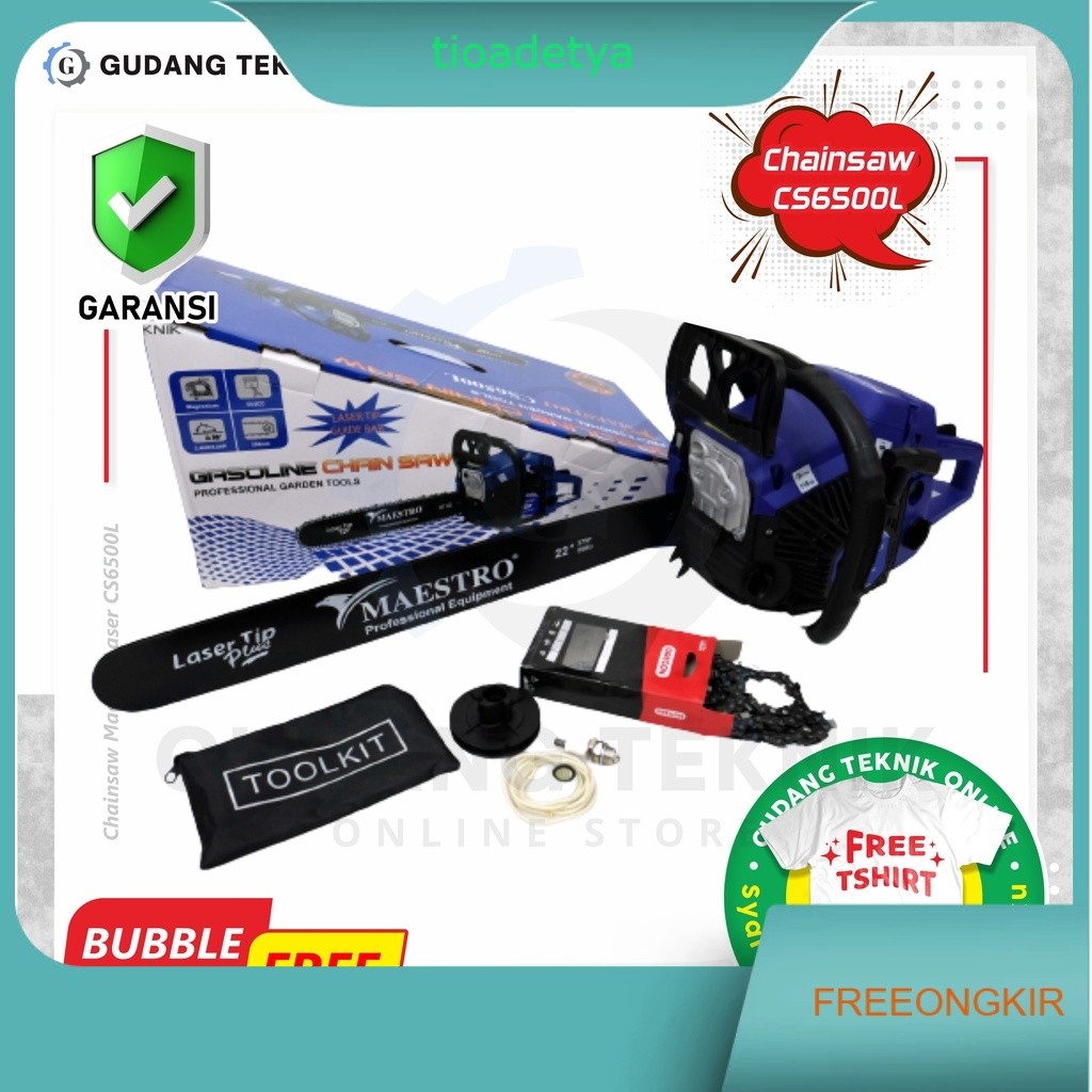 Chainsaw Maestro CS6500L / Mesin Gergaji Kayu Chainsaw Maestro Laser Tip CS 6500 L
