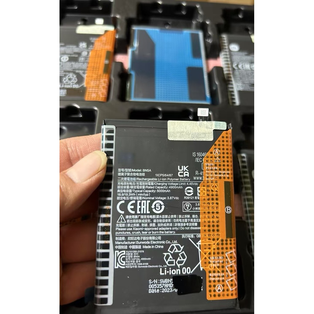 New 5000mAh 100% Original BN5A Battery For Xiaomi Redmi Note 10 5G POCO M3 Pro 5G Mobile Phone Batte