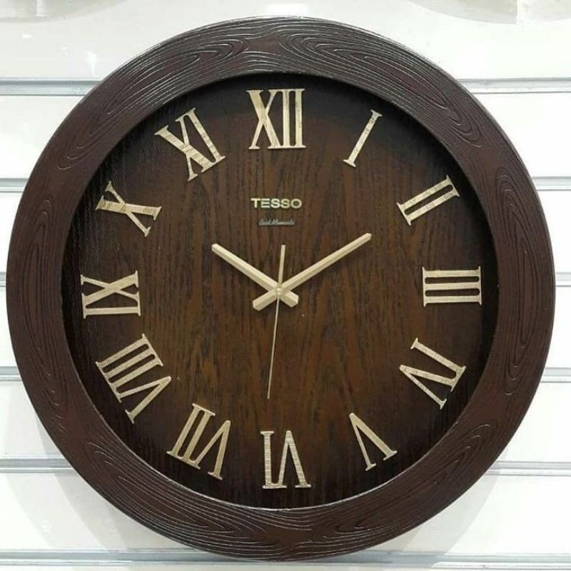 jam dinding kayu / jam dinding angka romawi / jam dinding aesthetic