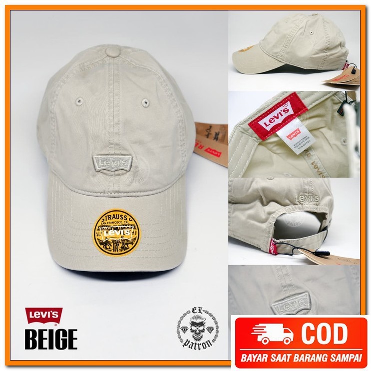 Topi Pria Distro Cowok Keren Dewasa Baseball Import Branded Olah  ZV792 Topi Levis Batwing Logo Base