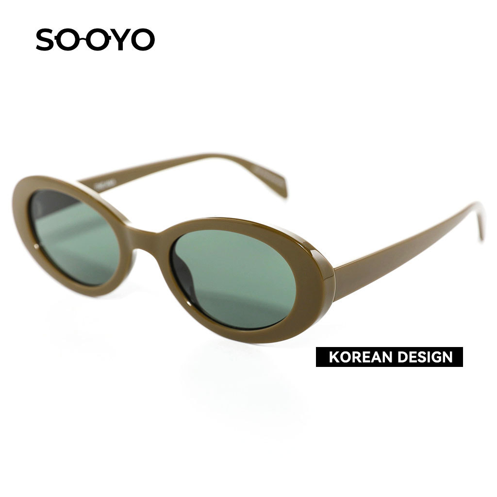 SOOYO Kacamata Hitam Cowok Cewek Kece Model Oval Kecil Warna Unik Gaya Selebgram Y2K