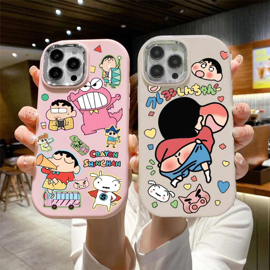 Sinchan Casing Hp For IPHONE 11 12/12 PRO 12 PRO MAX 13 PRO MAX 13 PRO 14 PLUS/15 PLUS 14 PRO 14 PRO