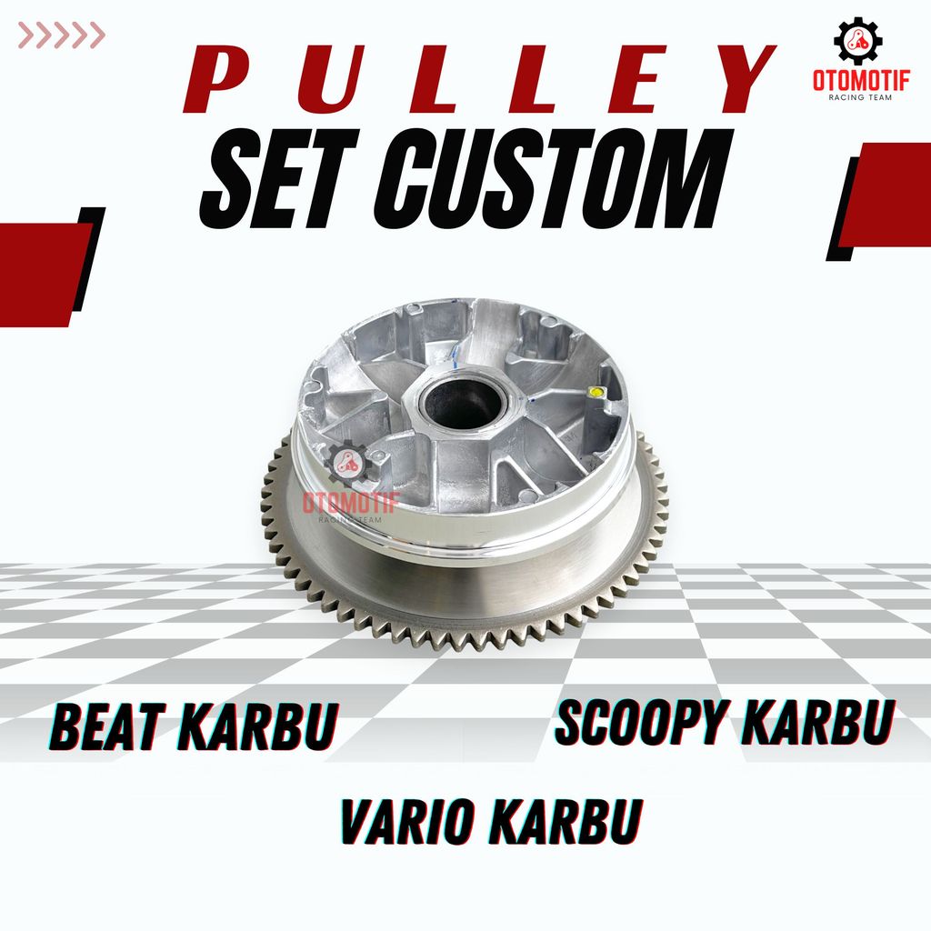 NEW RUMAH ROLLER BEAT KARBU PULLEY SET BUBUT SCOOPY FI NON ESP KIPAS PULY 13,8 BEAT FI UPGRADE CVT R