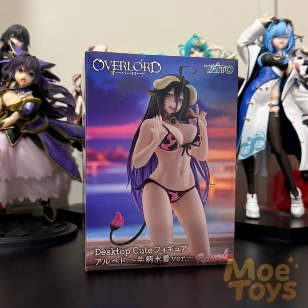 Taito Desktop Cute Figure - Albedo - Cow Swimsuit Renewal - Overlord