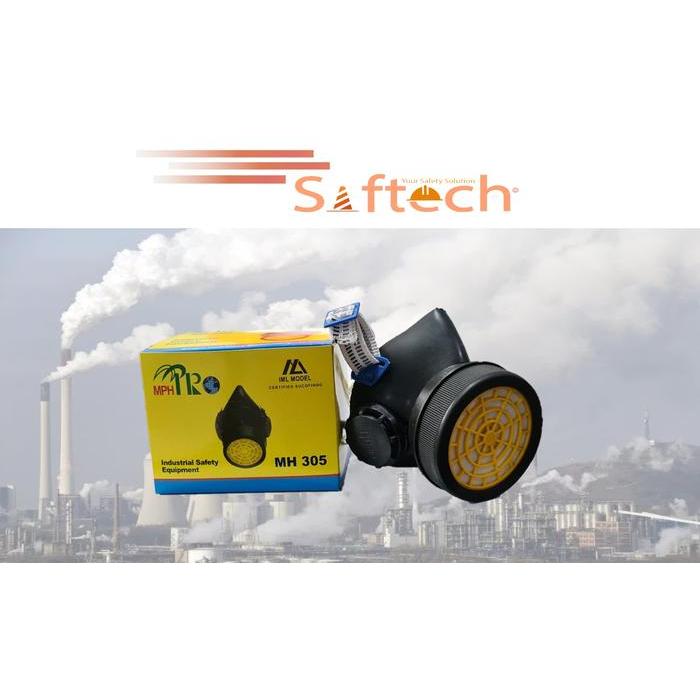 Masker Obat Chemical Anti Asap Debu Single Double Filter Moncong Babi - 305 (moncong 1)