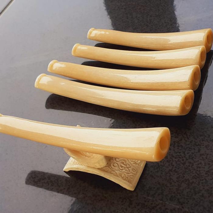 Nice Party - pipa once tulang iga duyung asli murah kristal oval - 10cm