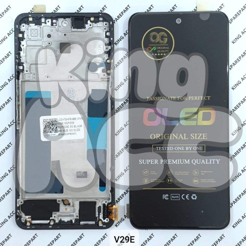 OG OLED LCD TOUCHSCREEN + FRAME VIVO V29E 5G / Y200 5G / Y200E 5G BLACK OG OLED FINGERPRINT