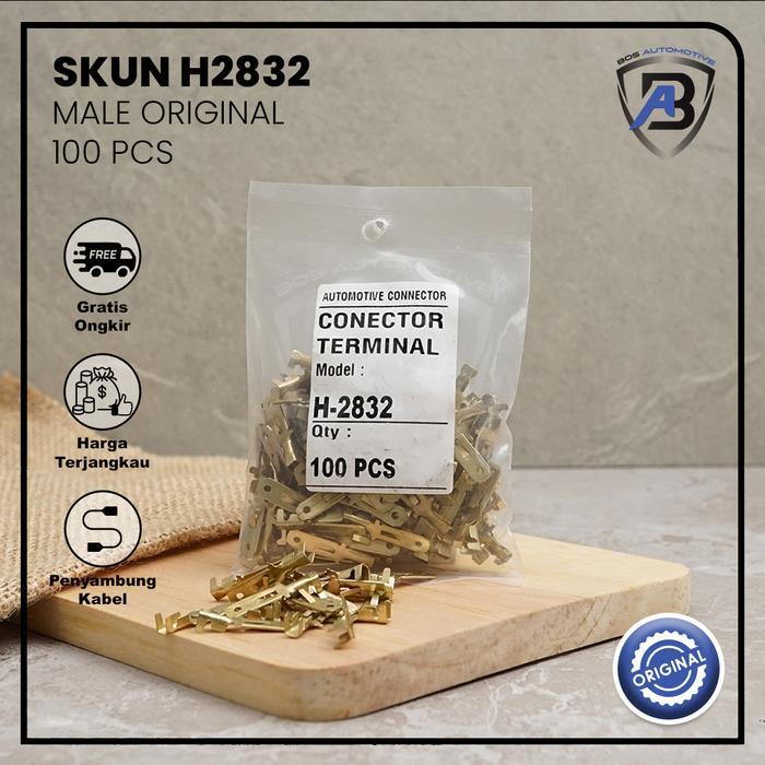Skun Konektor Gepeng Cowok / Skun Male / Terminal Skun Gepeng