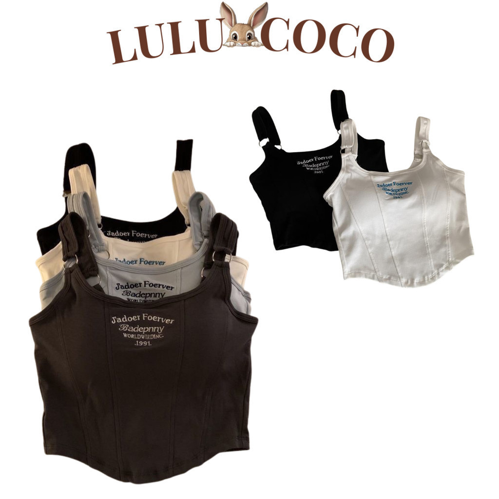 LUCO- Tanktop Casual Full Cup Fashion BR69 Pakaian Atasan Bra Gym Kamisol Wanita Tanpa Kawat Tanktop