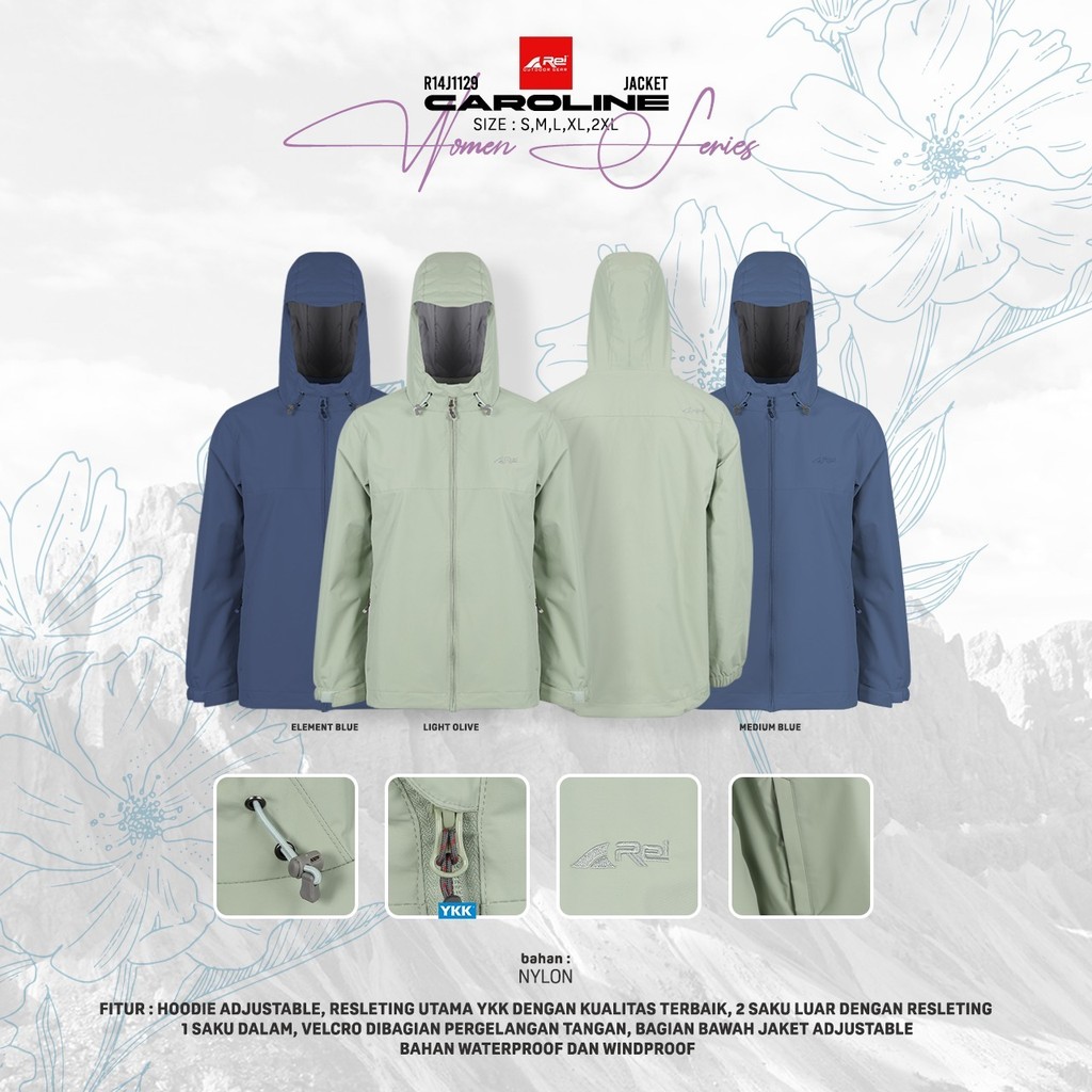 Jaket Gunung Wanita Caroline Arei Outdoorgear