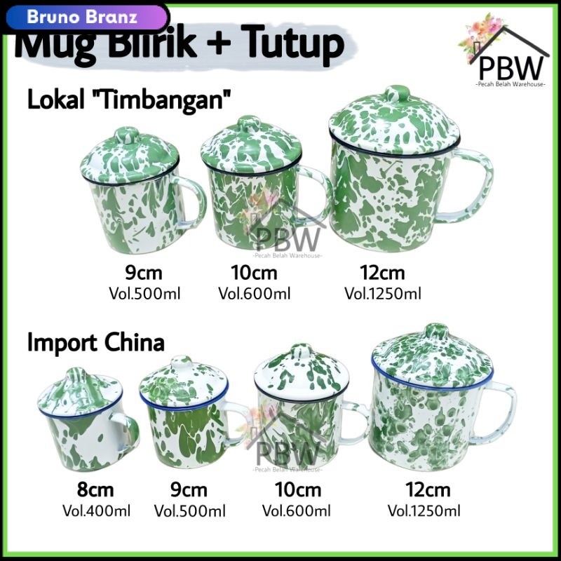 PROMO MURAH Cangkir Seng Blirik 8cm 9cm 10cm 12cm / Mug Blirik / Cangkir Blirik / Mug Jadul