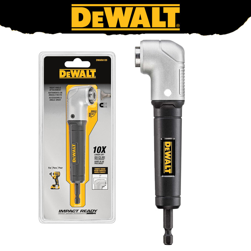 DEWALT DWARA120 Right Angle Attament Impact 1/4" 10X Magnetism  Electrician Drive Bit Holder Power T