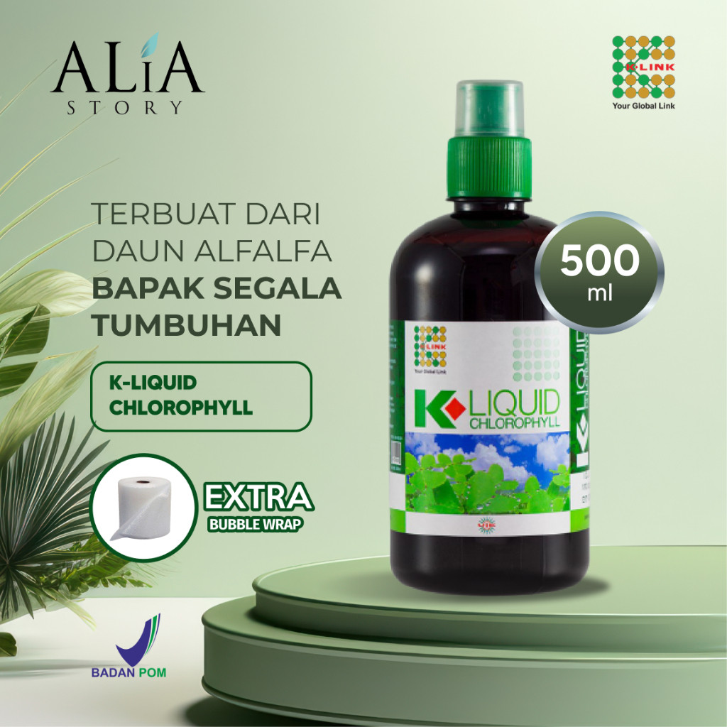 K-LIQUID CHLOROPHYLL (500 ml) KLOROFIL K LINK ORIGINAL Clorofil Klink Klorofil Original BPOM Halal