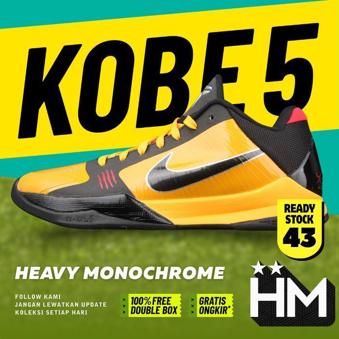 (Ready Stock - Size 43) Kobe 5 Protro Bruce Lee CD4991-700 – Basketball Shoes