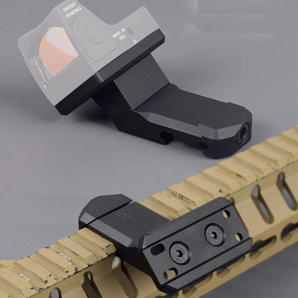 35/45 Degrees Offset Optical Side Metal Mount For T01 T02 RM Red Dot Sight Scope Base Bracket 20mm R