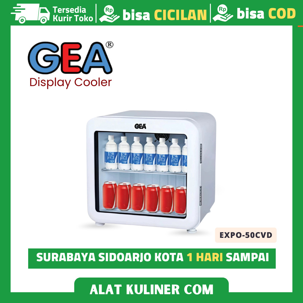 Showcase Freezer Gea EXPO-50CVD Display Mini Curved Glass 50 Liter