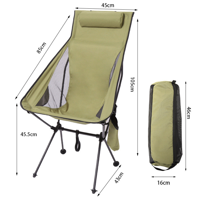 Camping Chair Outdoor Ultra-light Folding Chair Portable Folding Picnic Travel Beach Fishing Chair C