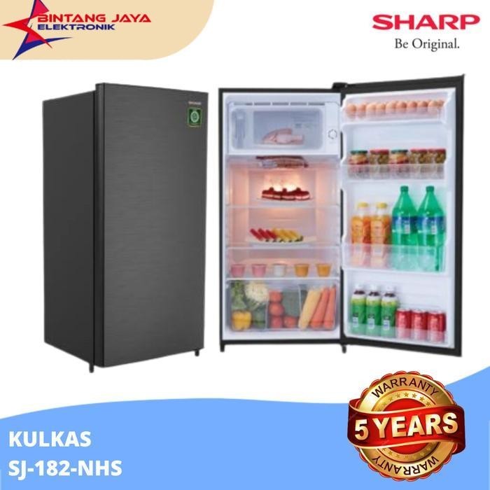 Kulkas 1 Pintu SHARP  SJ-N182 NHS / Kulkas SHARP 1 Pintu tinggi 166 L