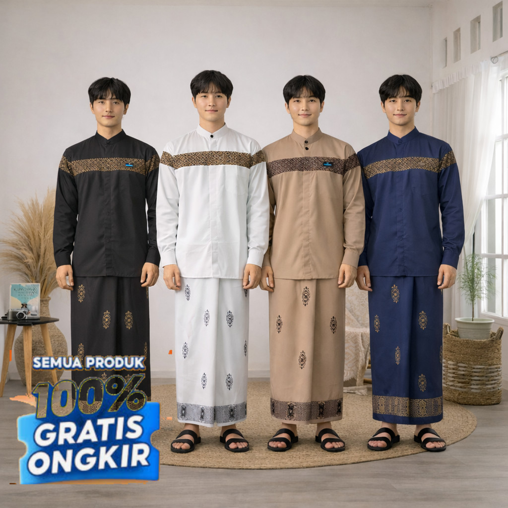 SHINGSAE - Setelan Sarko Dewasa Sarung Dewasa Koko Dewasa- pakaian pria lainnya