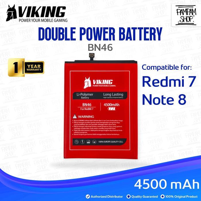 ID Mobile VIKING Baterai Double Power BN46 Compatible for Redmi 7 / Redmi Note 8 Batre Batrai Batter