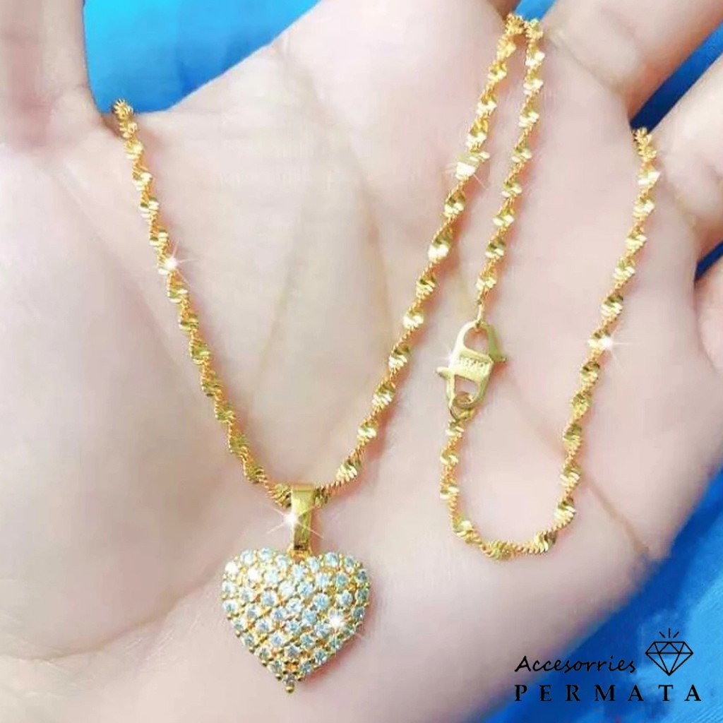 Kalung Wanita bursaleno free bandulan love