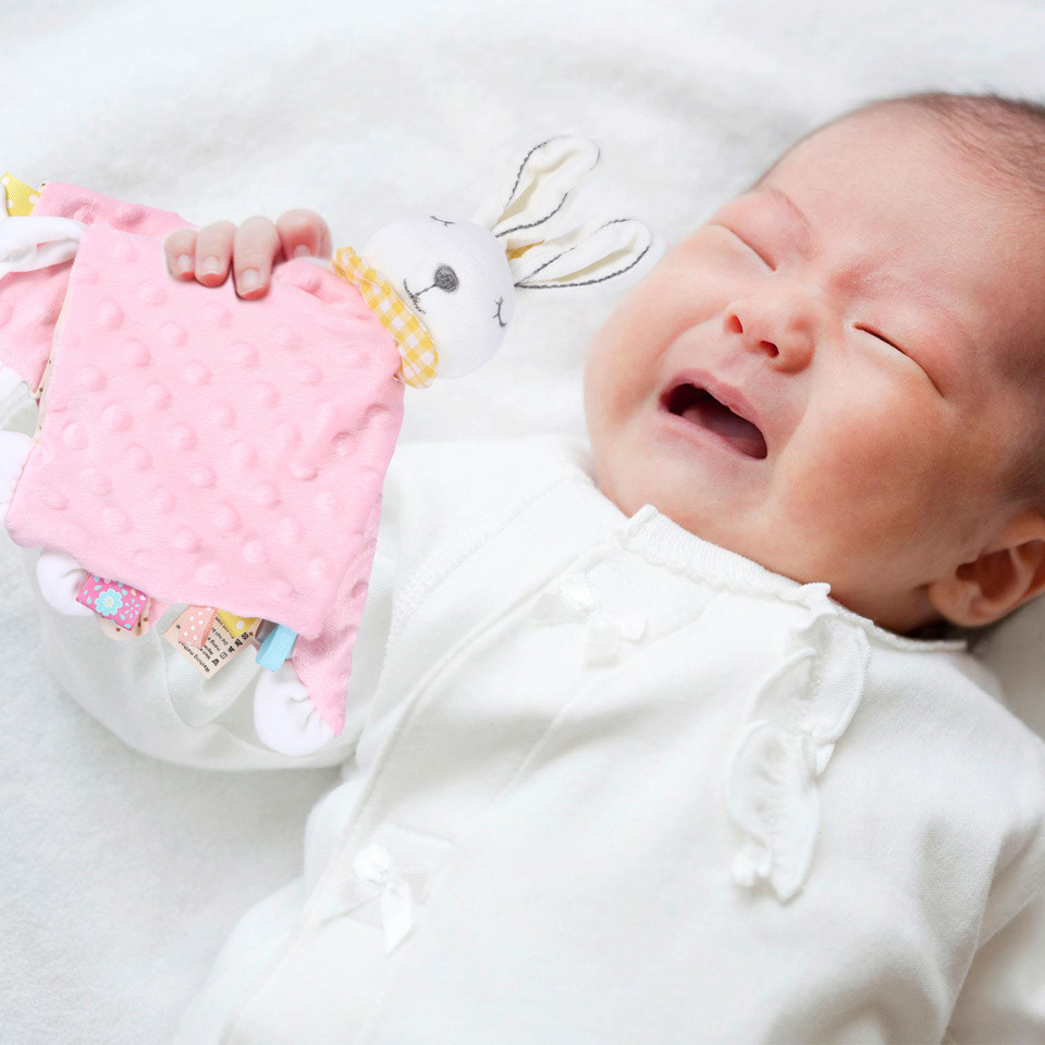 Baby Infant Newborn Soothing Security Blanket Animal Comfort Blanket Interactive Teether Towel for T