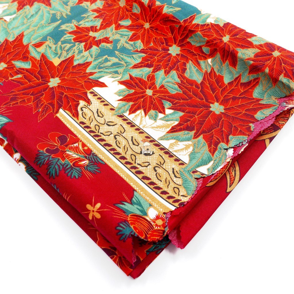 (OLVERA) Taplak Meja Natal Katun Polyester | Christmas Table Cloth