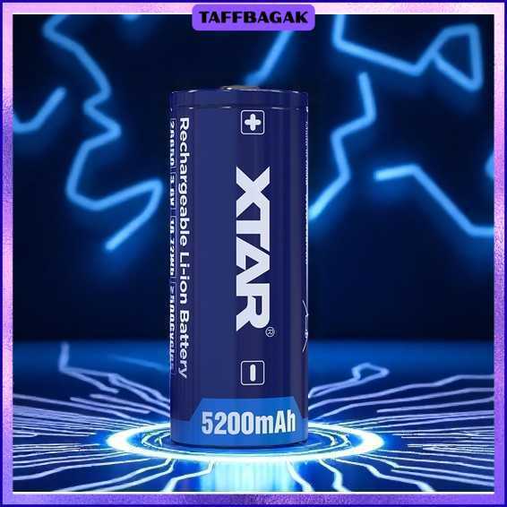 XTAR Baterai Rechargeable 26650 Li-Ion 3.6V 5200mAh 1 PCS